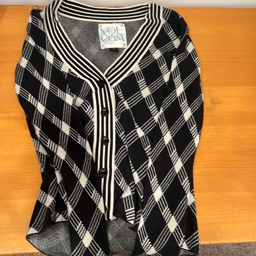 Plaid volcom button down cardigan.